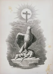 Eine Allegorie auf Rom, graviert von B. Barloccini, 1849